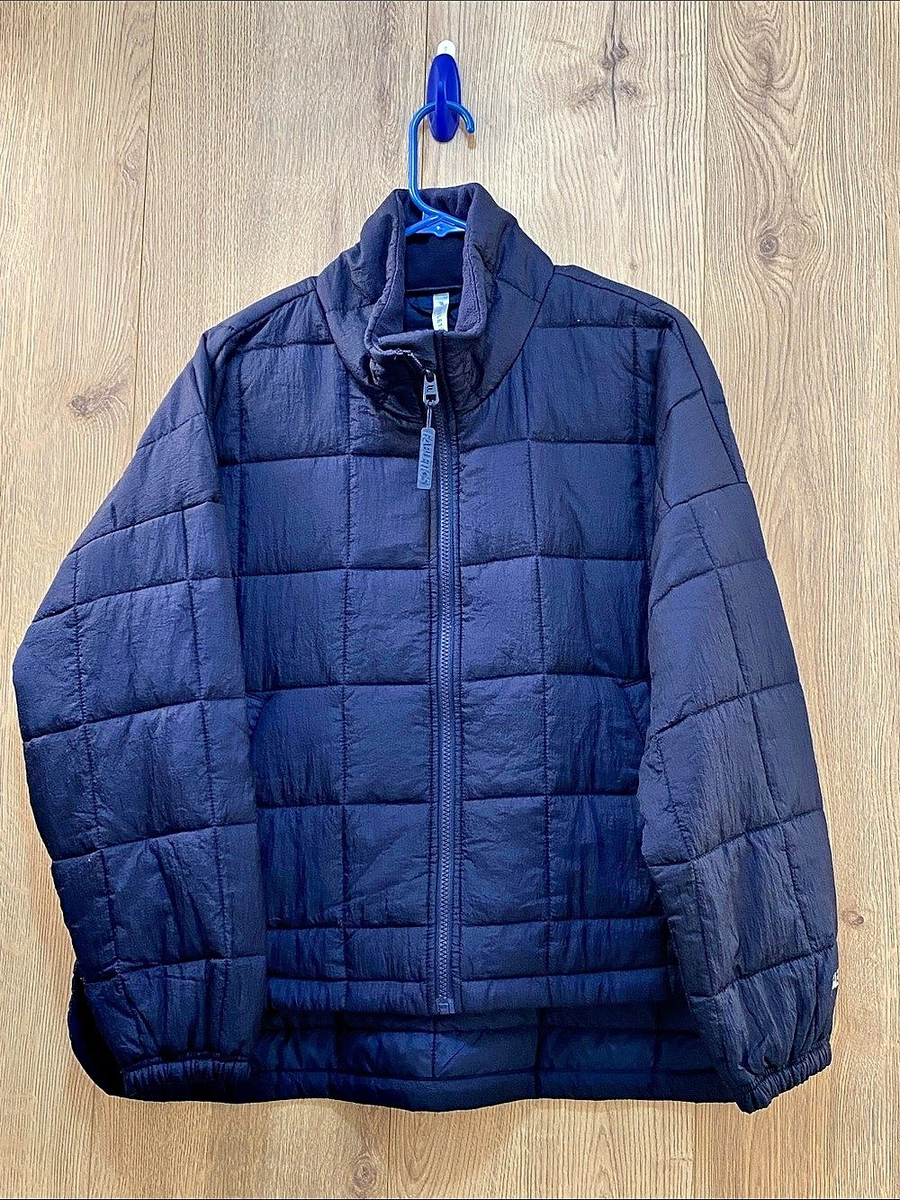 Fabletics The Essential Puffer Quilted Jacket Blue XS